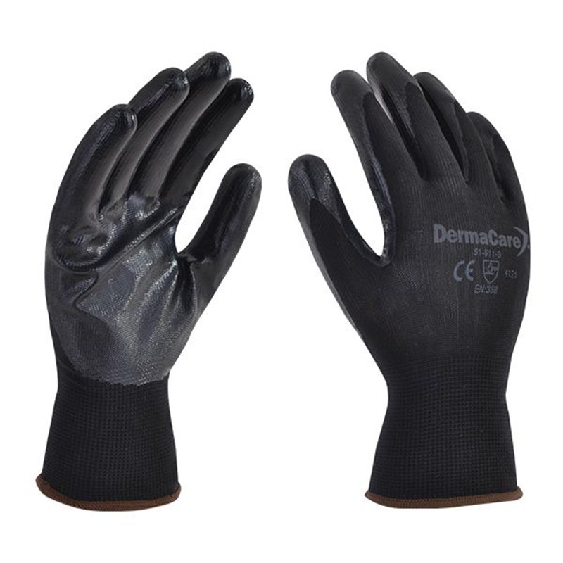 Guantes de nitrilo palma negro